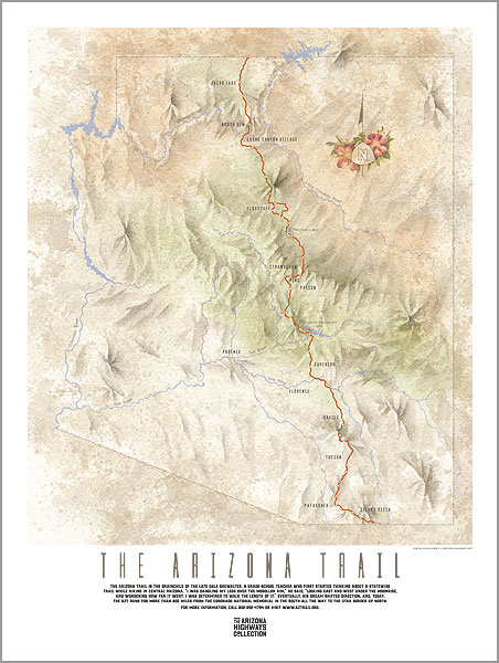 Arizona Trail Map Poster