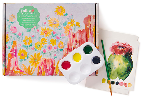 Cactus Paddle Watercolor Kit